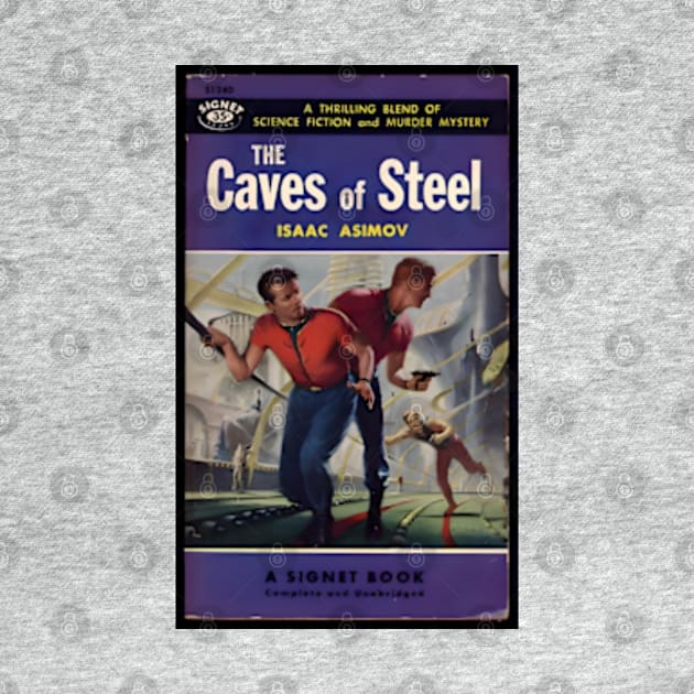 The Caves of Steel - Vintage Asimov Cover by Desert Owl Designs